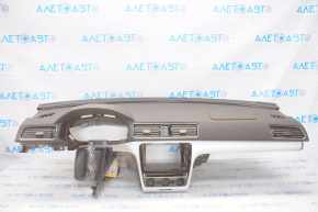 Torpedo front panel without AIRBAG VW Passat b8 16-19 USA black, shot, scratches