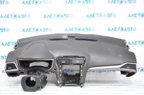 Torpedo front panel without AIRBAG Ford Fusion mk5 13-20 black, contact with water, crack in the fastener