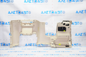 Driver's knee pad assembly VW Tiguan 09-17 with glove compartment, for auto climate control, beige, scratches
