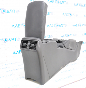 Console center armrest and cup holders Nissan Rogue 14-16 black, for heated seats