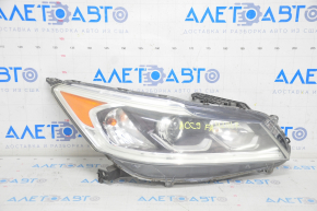 Headlight front right bare Honda Accord 16-17 halogen without DRL, sand, for polishing