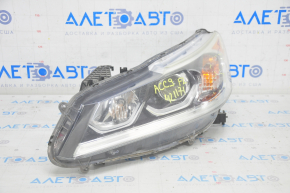 Headlight front left bare Honda Accord 16-17 halogen without DRL, sand, for polishing, scratches
