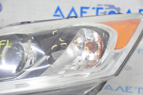 Headlight front left bare Honda Accord 16-17 halogen without DRL, sand, for polishing, scratches