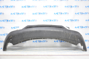 Front bumper bare Nissan Rogue 14-16 white, cracked, worn, broken fastener
