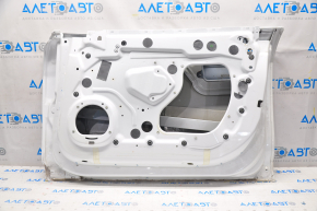 Door bare front right Tesla Model S 12-15 prerest white PPSW, bumps, scratches