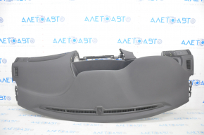 Torpedo front panel with AIRBAG Honda Accord 13-17 black, black glossy inserts, scratches on the insert