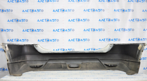 Rear bumper bare Nissan Rogue 14-16 white, scratches, broken mount