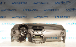 Torpedo front panel without AIRBAG Fiat 500 12-15 gloss, graphite, scratches