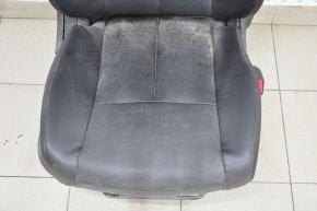 Passenger seat Nissan Rogue 14-20 with airbag, mechanical, leather black, for dry cleaning