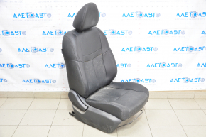 Passenger seat Nissan Rogue 14-20 with airbag, mechanical, leather black, for dry cleaning