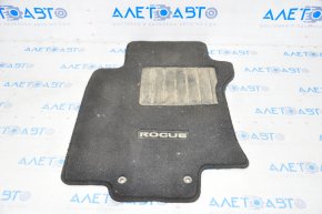 Carpet interior front left Nissan Rogue 14-20 cloth black, for dry cleaning