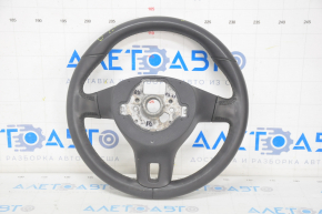 Naked steering wheel VW Tiguan 11-17 rest, leather black, worn, scratches