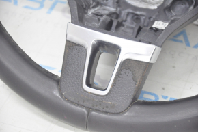 Naked steering wheel VW Tiguan 11-17 rest, leather black, worn, scratches