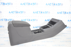 Central console armrest and cup holder VW Tiguan 09-17 black cloth, chemically treated, broken air duct deflectors, scratches