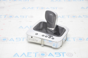 Automatic transmission knob with shifter cover VW Tiguan 09-17 leather black, chrome cover, worn leather, scratches