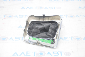 Automatic transmission knob with shifter cover VW Tiguan 09-17 leather black, chrome cover, worn leather, scratches