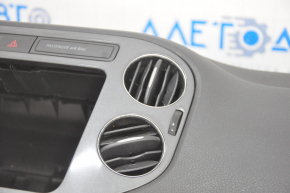 Torpedo front panel with AIRBAG VW Tiguan 09-17 black, broken air duct deflectors