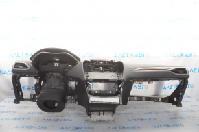 Torpedo front panel with AIRBAG Lincoln MKZ 13-20 black, wood insert