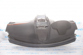 Torpedo front panel with AIRBAG Lincoln MKZ 13-20 black, wood insert