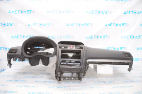 Torpedo front panel with AIRBAG Subaru Forester 14-15 SJ black, crack