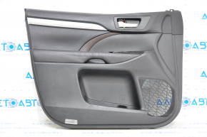 Door trim panel front left Toyota Highlander 14-16 black