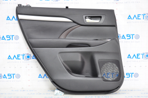 Door trim card rear left Toyota Highlander 14-16 black, with curtain, torn