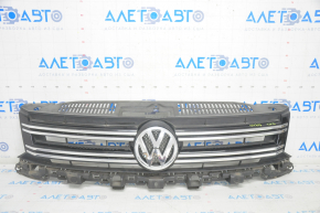 Radiator grill assembly VW Tiguan 12-17 rest with badge, sand