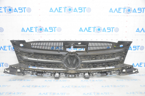 Radiator grill assembly VW Tiguan 12-17 rest with badge, sand