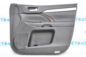 Door trim card front right Toyota Highlander 14-16 black, torn