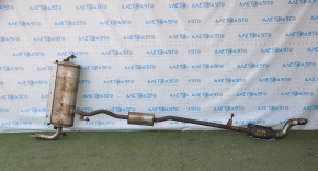 Rear muffler with barrels Nissan Rogue 14-20 with catalytic converter, dented