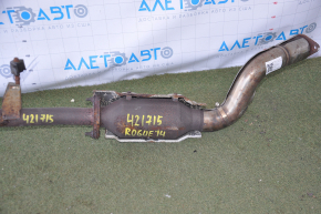 Rear muffler with barrels Nissan Rogue 14-20 with catalytic converter, dented
