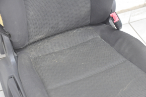 Passenger seat VW Tiguan 09-17 without airbag, cloth black, mechanical, for dry cleaning, scratches, shot