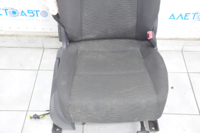 Passenger seat VW Tiguan 09-17 without airbag, cloth black, mechanical, for dry cleaning, scratches, shot