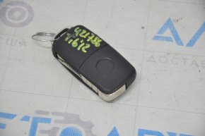 Key VW Tiguan 12-17 4 buttons, folding, worn, missing emblem