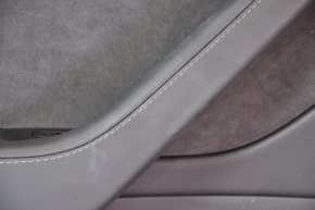 Door trim card rear left Tesla Model 3 18-20 leather black with speaker and window lifter control and door opening button, stains, bumps