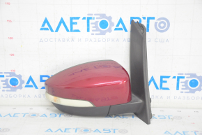 Side mirror right Ford C-max MK2 13-18 9 pins, turn signal, heated, red, broken housing