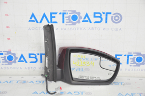 Side mirror right Ford C-max MK2 13-18 9 pins, turn signal, heated, red, broken housing