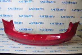Rear bumper bare Tesla Model 3 18 - red, for parking sensors, scratches, bumps, minor touch-ups, in armor film