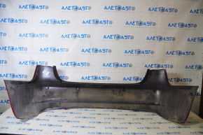 Rear bumper bare Tesla Model 3 18 - red, for parking sensors, scratches, bumps, minor touch-ups, in armor film