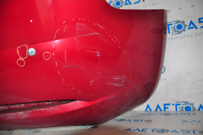 Rear bumper bare Tesla Model 3 18 - red, for parking sensors, scratches, bumps, minor touch-ups, in armor film