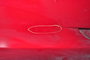 Rear bumper bare Tesla Model 3 18 - red, for parking sensors, scratches, bumps, minor touch-ups, in armor film