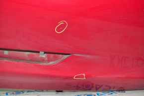 Rear bumper bare Tesla Model 3 18 - red, for parking sensors, scratches, bumps, minor touch-ups, in armor film