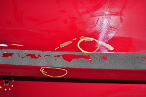 Trunk lid bare Tesla Model 3 18-20 red PMMR, scratches, pokes, scratches on the edge