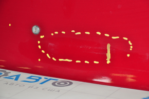 Trunk lid bare Tesla Model 3 18-20 red PMMR, scratches, pokes, scratches on the edge