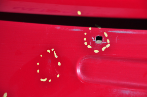 Trunk lid bare Tesla Model 3 18-20 red PMMR, scratches, pokes, scratches on the edge