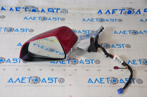 Side mirror left Tesla Model 3 18-13+2 pins, heated, auto-dimming, red, chrome, in armor film, scratches