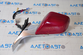 Side mirror left Tesla Model 3 18-13+2 pins, heated, auto-dimming, red, chrome, in armor film, scratches
