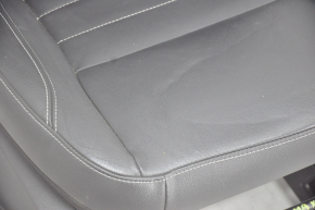 Passenger seat Ford C-max MK2 13-18 with airbag, mechanical, leather black, worn