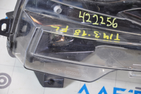 Fog light left Tesla Model 3 18- with turn signal, with corrector, sand