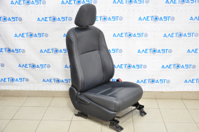 Passenger seat Toyota Highlander 14-16 with airbag, leather black, mechanical